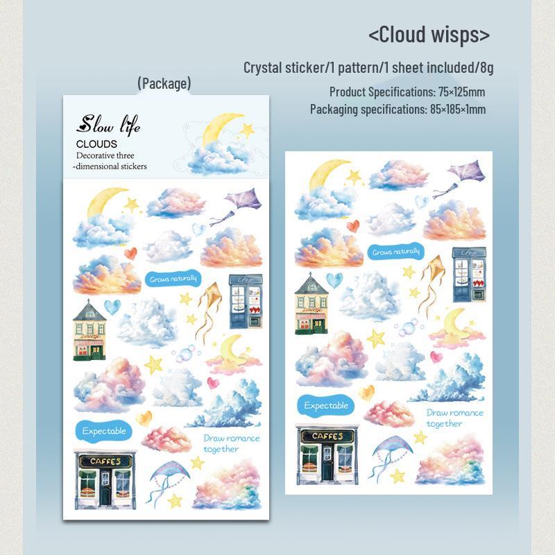

3D Crystal Heat Transfer Sticker - Slow Living Warm Collection: Creative Diary and DIY Scene Collage Patterns