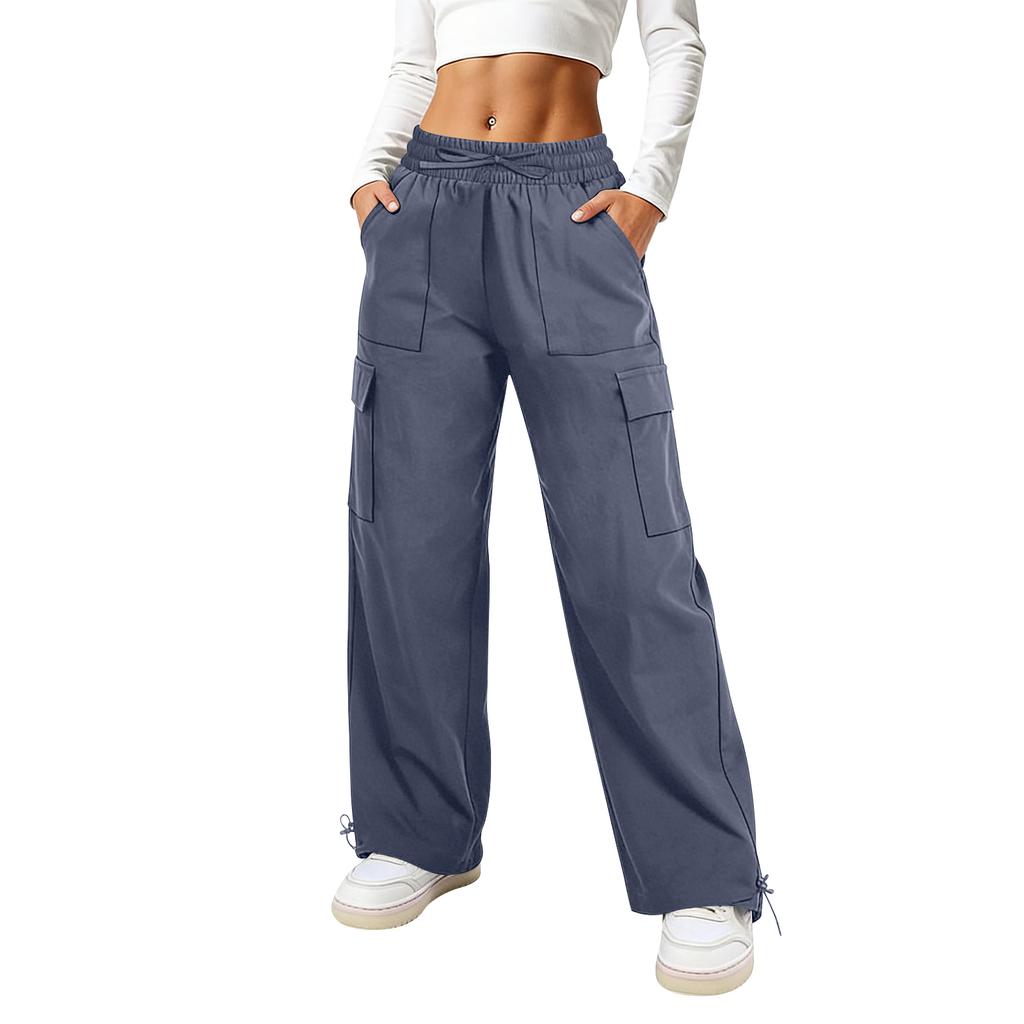 Women’s Loose Casual Pants – Quick-Dry Cargo Pants With Drawstring