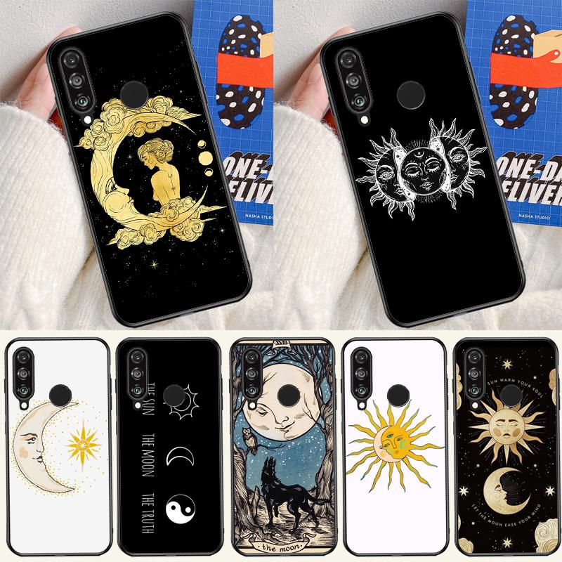 Sun Moon Art For Huawei P20 P30 P40 Lite P60 Pro Nova 12i 11i 8i 12s 9 10 SE Y90 Y60 Y70 Y72 Y61 Y91 Case