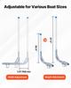 Boat Trailer Guides, 775 Mm/1205 Mm Height Guide Poles, 2PCS High-Hardness Steel Trailer Guide-Ons, Adjustable Guide Poles with PVC Pipes, for Ski