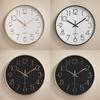 12-inch Metal Aluminum Clock Luminous Wall Clock Quartz Clock Bedroom Living Room Wall Clock Simple Clock Guest Print