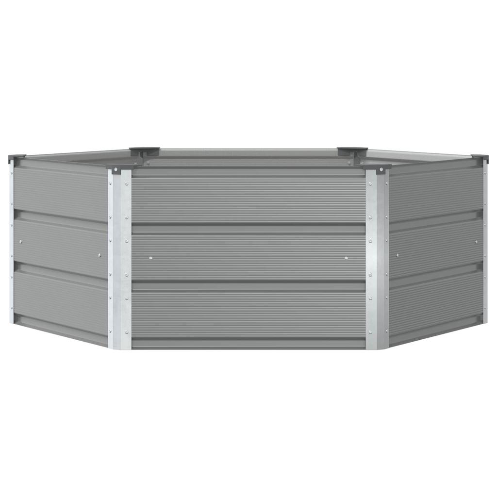 Plant Pot Light Grey 129 X 129 X 45 Cm Steel