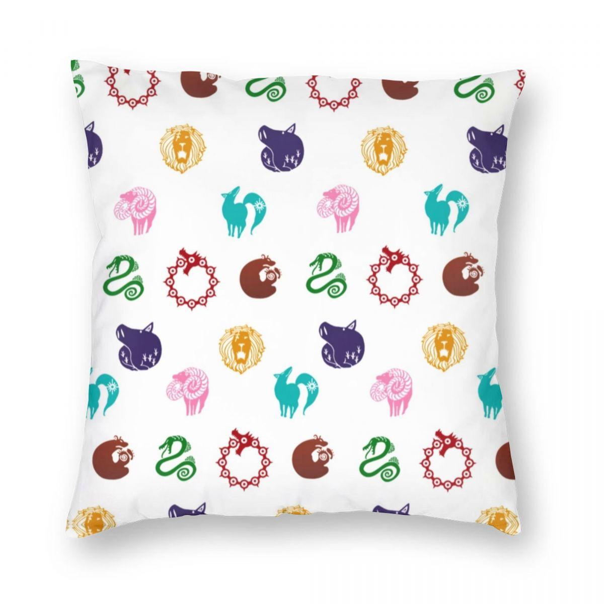 Nanatsu No Taizai The Seven Deadly Sins Square Pillowcase Polyester Printed Zipper Decor for Car Cushion Cover 30cmx30cm