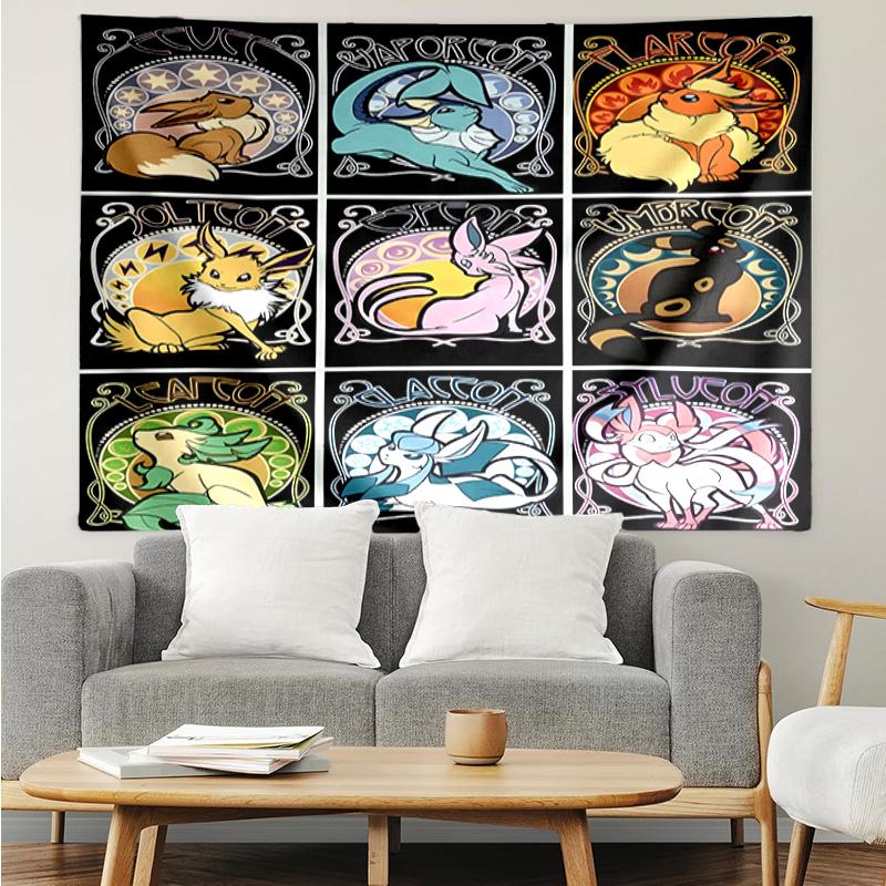 Yellow mouse Stained Glass Tapestry Hanging for Bedroom,Livingroom, Playroom,Decor Art Room Wall Tapestry Holiday and Birthday Gifts