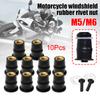 10/30 STÜCKE M5 M6 Motorrad Windschutzscheibe Schrauben Metrisch Gummi Spreizmutter Befestigungselement Für Honda Suzuki Yamaha Kawasaki