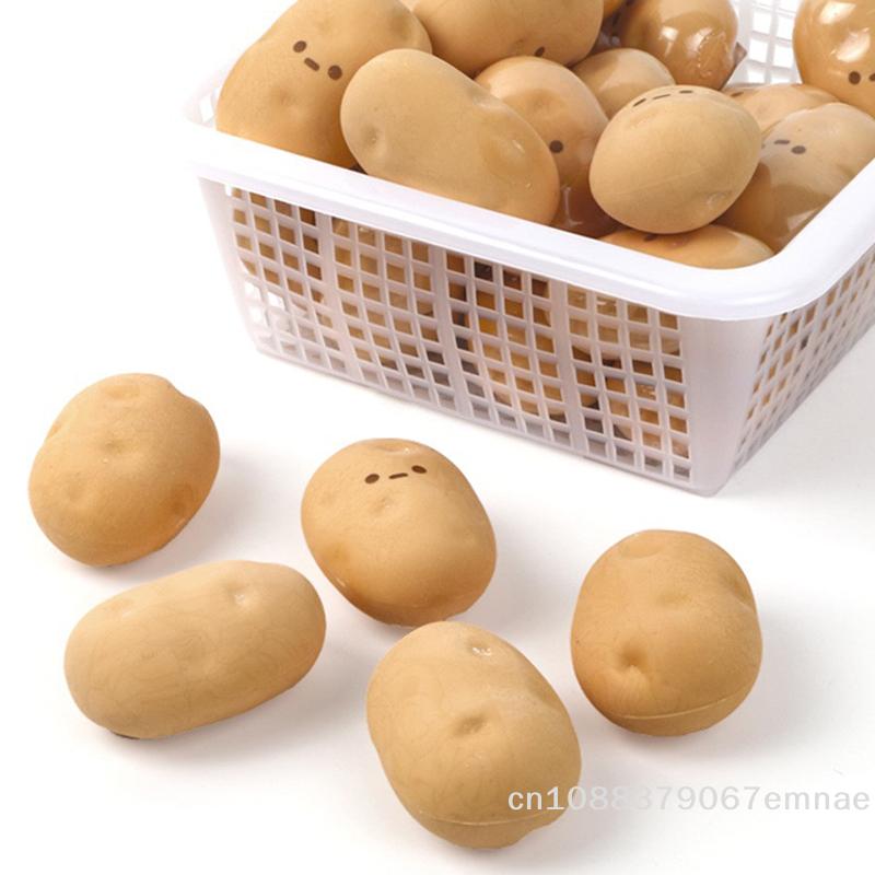 [ZYAS]New Creative Simulation Food Eraser Potato-shaped Model Children's Homework Pencil Correction Eraser Unique Funny Eraser