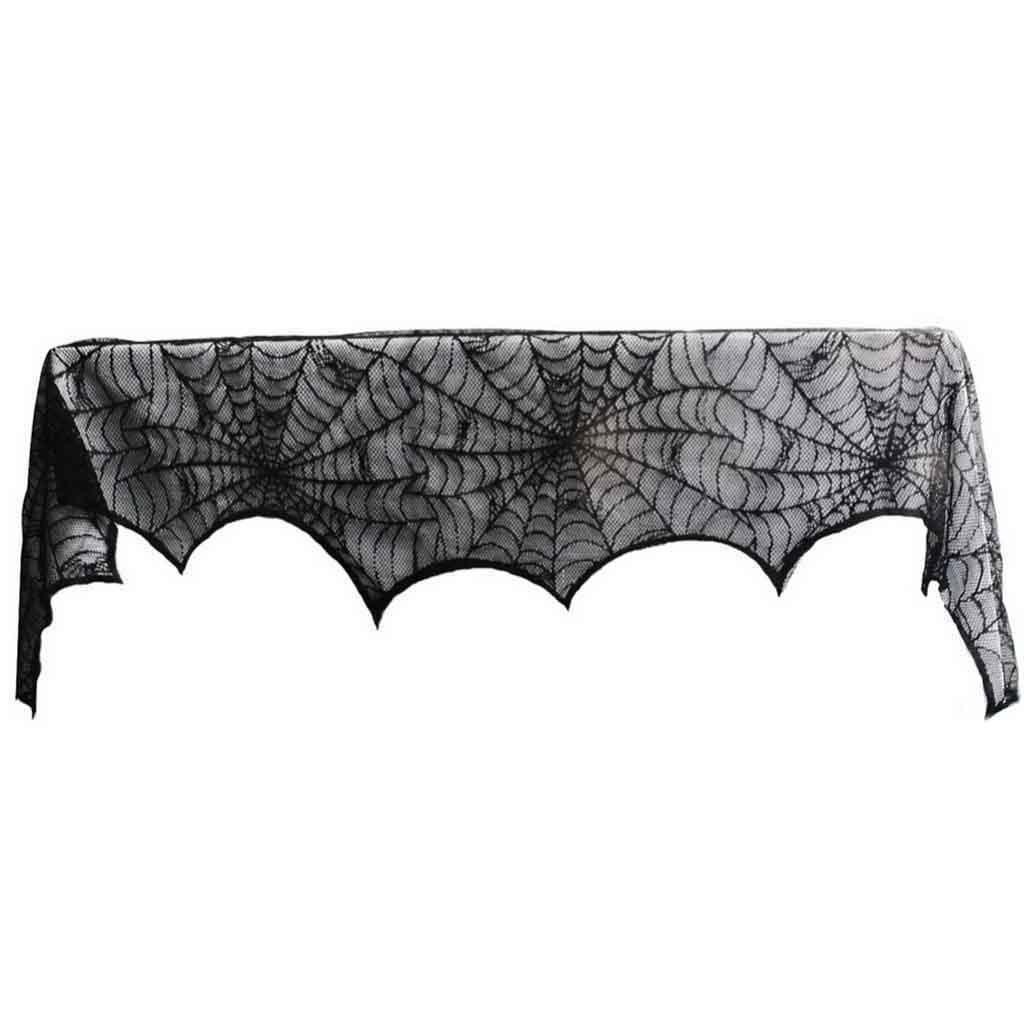 Halloween Bats   Black Lace Festival Fireplace Mantle Decor