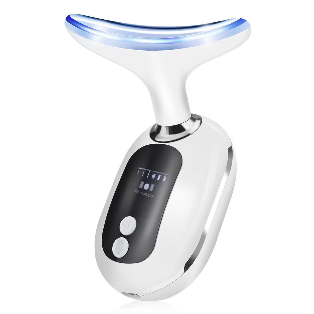 EMS Face Lifting Microcurrent Massager 3 Color LED Photon Facial Tool for Neck Massage Skin Rejuvenation Beauty Device