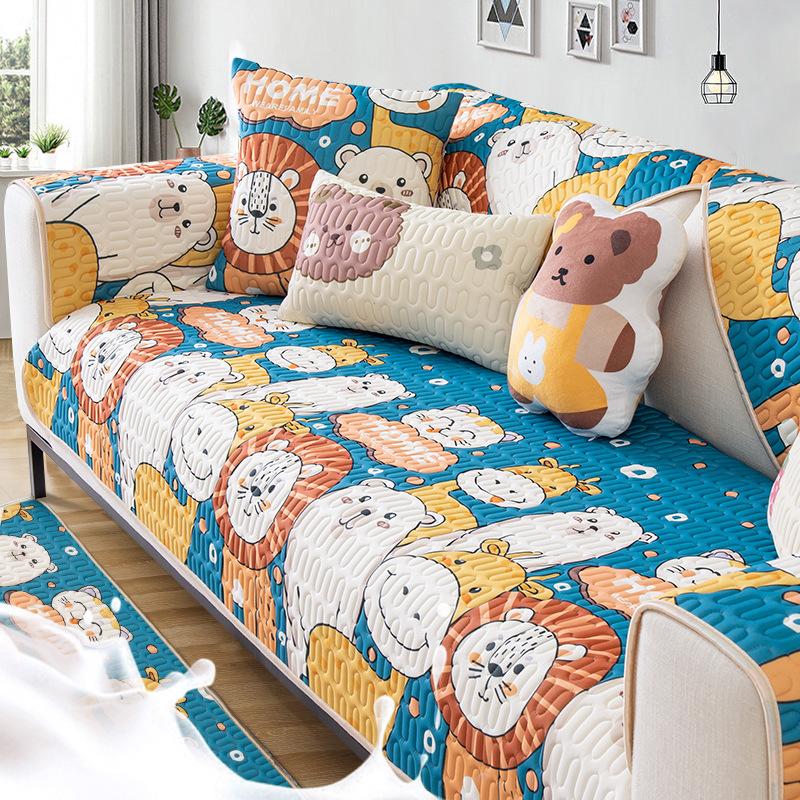 

Latex Ice Silk Sofa Cushion, Summer And Summer Non-Slip Mat Cushion, Simple Modern Leather Sofa Cover Cover Cloth Towel 70*70cm