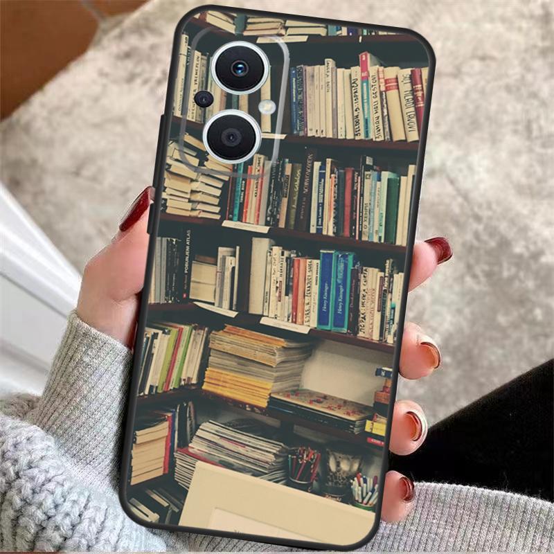 Library Book For OPPO Reno 13F 14F 12F 11F 10 11 12 13 14 Pro 7 8 Lite 8T OPPO Find X5 X6 X8 X9 Pro Case