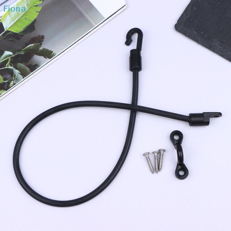 2Sets 18" Marine Boat Fishing Rod Tamer Strap Adjustable Elastic Rope Hook Fixing Buckle Set Deck Mount Connector Canoe Kayak