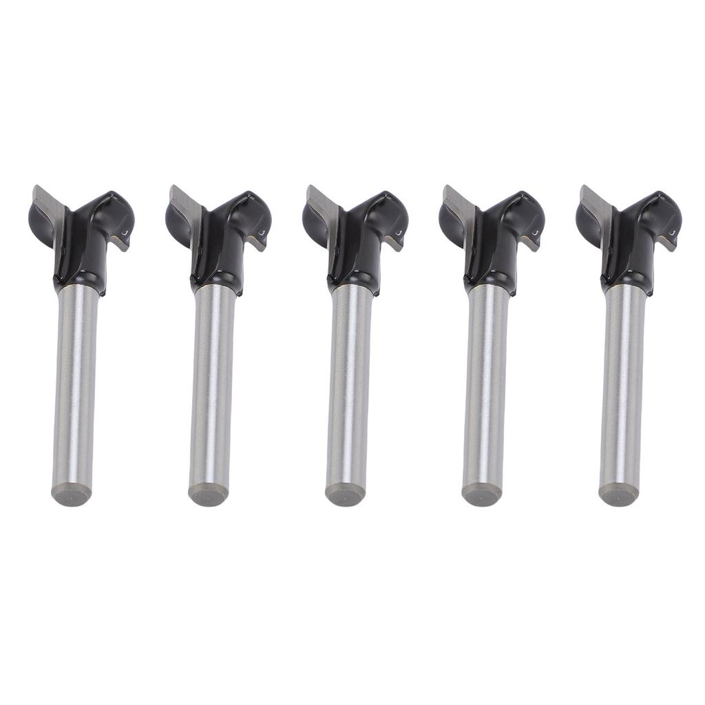 5Pcs Arc Bending Router Bit Cemented Carbide T Type 2 in 1 Router Bit for Wooden Door Closet
