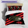 Flamengo 3-teiliges Bettwäsche-Set Bettbezug Verschluss Enthält 1 Bettbezug & 2 Kissenbezüge für Alle Jahreszeiten Schlafzimmer Zuhause Wohnheim Dekor