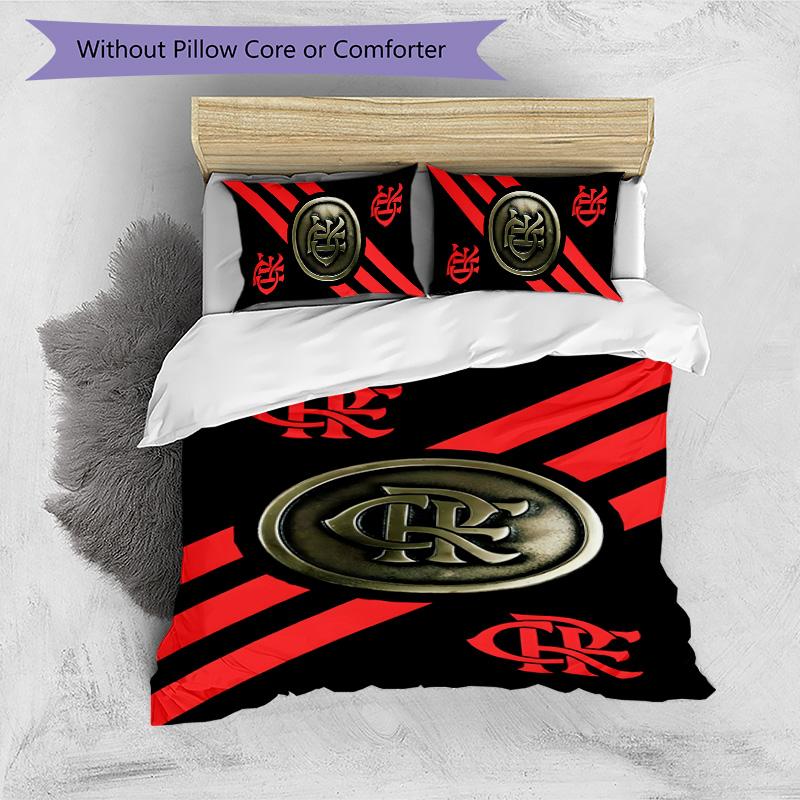 Flamengo 3-teiliges Bettwäsche-Set Bettbezug Verschluss Enthält 1 Bettbezug & 2 Kissenbezüge für Alle Jahreszeiten Schlafzimmer Zuhause Wohnheim Dekor