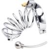 Adjustable Cock Cage for Men Metal Chastity Devices Male Bondage Chastity Locked Cage Penis Ring Sex Toy for Men Restraints Erection (Catheter 1
