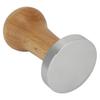 Professioneller Holz-Kaffee-Tamper Pulver-Presshammer Kaffeezubehör für Zuhause Büro 53mm Holzfarbe 53mm flache Basis