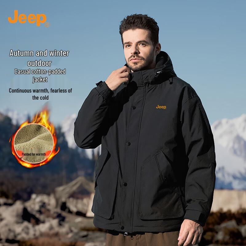 

JEEP Men s Hooded Workwear Padded Winter Jacket XL