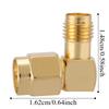 4PCS Gold Plated Contacts SMA Male To Female Adapter 90 Degree Coaxial Connector  Two-Way Radio