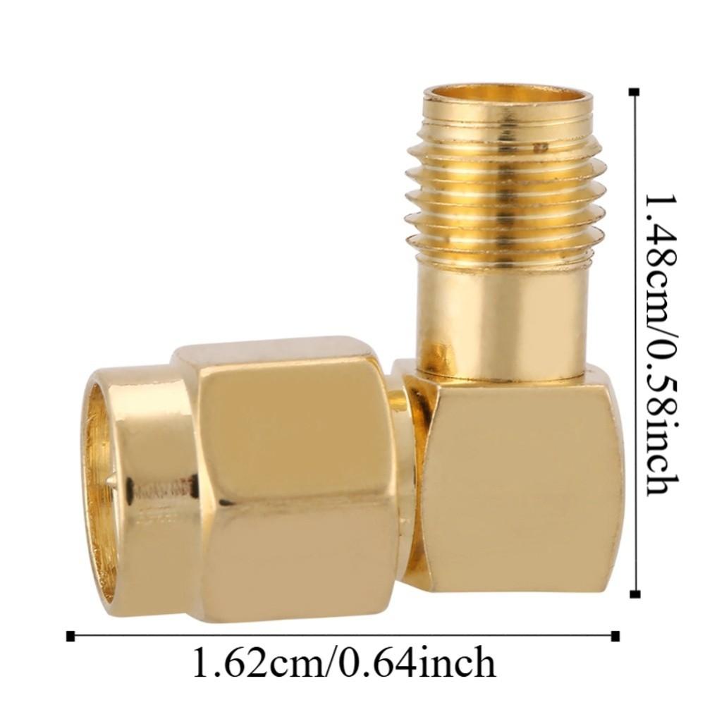 4PCS Gold Plated Contacts SMA Male To Female Adapter 90 Degree Coaxial Connector  Two-Way Radio