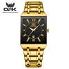 Square Men's Steel Strap Watch Business Calendar Quartz Waterproof Watch Watch