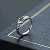 Anime Spear Of Longinus Rings Unique Design Sword Rings Creative Silver Unisex Adjustable Rings Adults Birthday Gifts
