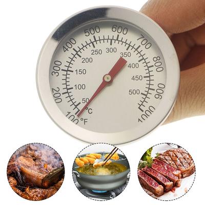 50~500 Paslanmaz Çelik Termometre Barbekü Fümeleme Izgara Et Fırın Sıcaklık Göstergesi