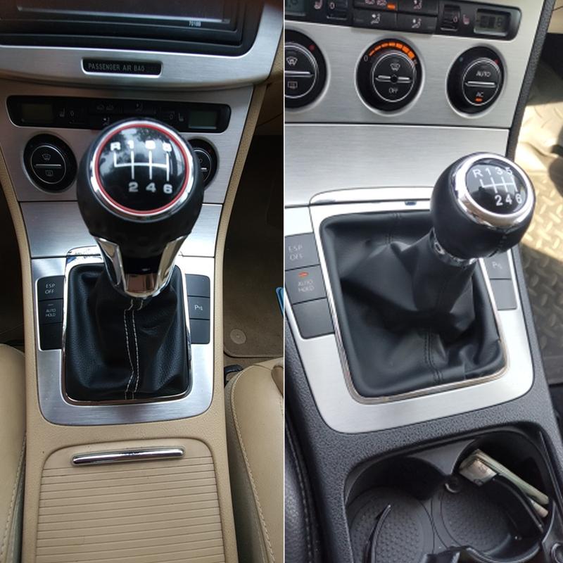 For VW Passat B6 B7 CC 2005-2013 Gear Shifter Knob with Dustproof Cover 5/6 Speed Gear Shift Knob Stick Gaiter Boot Frame Kit