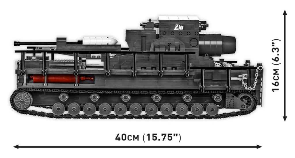 Cobi Historisk Samling #2560 60cm Karl Selvdrevet Mørtel (tysk hær) 128 Skala