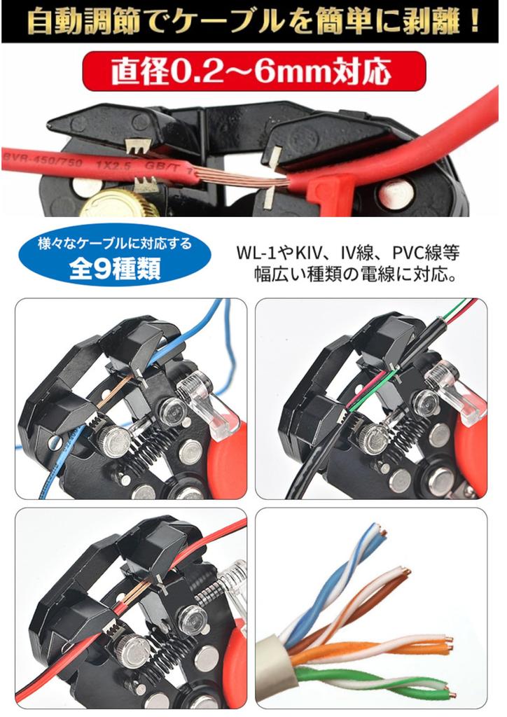 iCrimp Auto Wire Stripper Set sq to with Insulated Terminals Multi-Stripper (0.2 6.0 sq) (ICP-338)