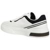Emporio Armani Fabric PU Logo Print Thick Sole Lace-Up Low-Top Casual Shoes Unisex Sneakers White X8X173XK374U026