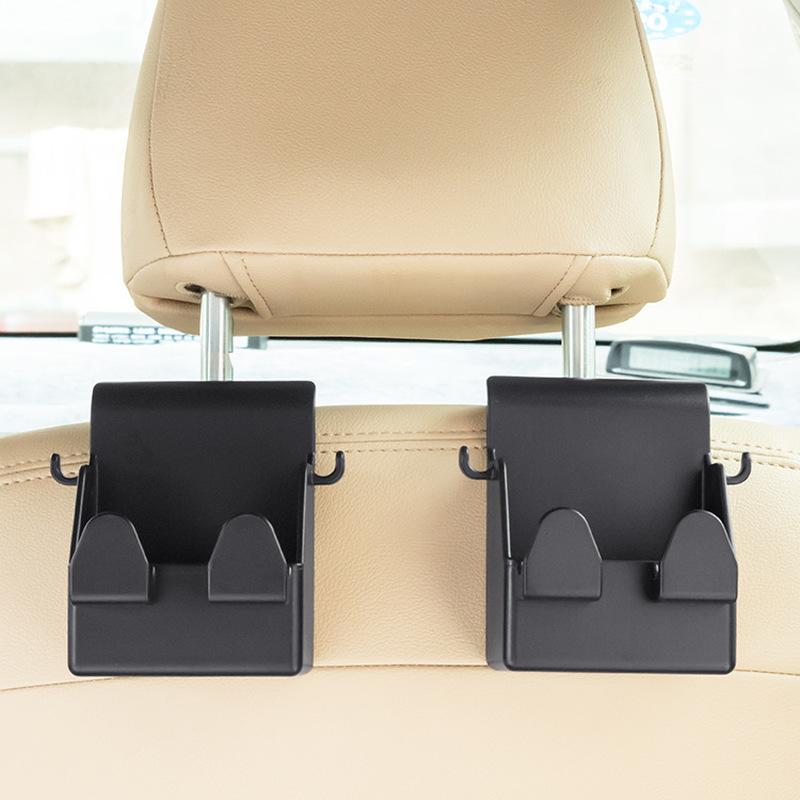 4Pcs Car Seat Back Hook Hanger Storage Box With Hook Bag Car Headrest Hanger Hook Storage For Phone Handbag Purse Bags Clothes