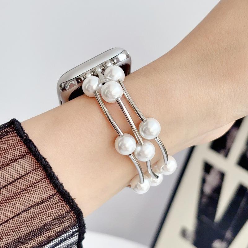 Compatible Wave Beaded Watch Strap for Huawei GT6, Xiaomi 9 Pro, Apple Watch 11 & iWatch Models