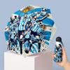 Argentina national football team Pattern Printed Mini 5 Folds 8 Ribs Compact Umbrella Windproof Waterproof Lightweight Portable Folding