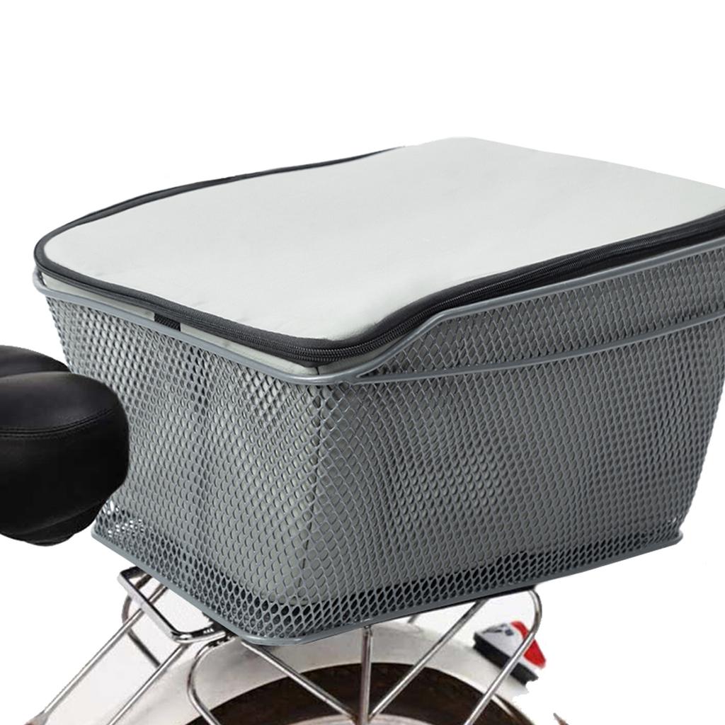 Rear Bike Basket Large Capacity Metal Wire Bicycle Basket Waterproof Rainproof Cover Bag