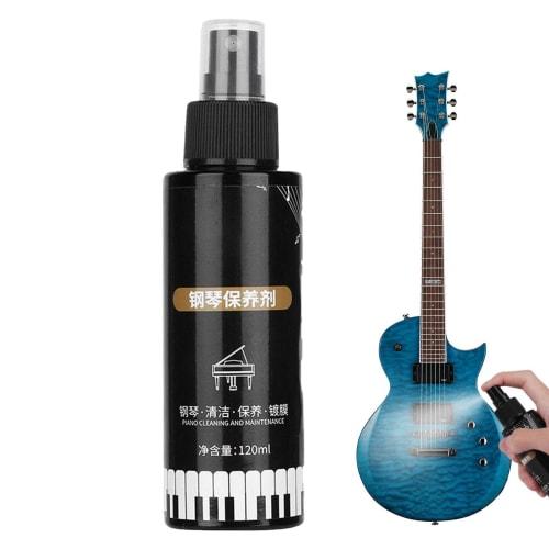 Piano Polish and Cleaner, 120ml High Gloss Finish for Piano Keys, Piano Cleaning Care, High Gloss Piano Polish, Violin Cleaner for Pianos, Guitars, an