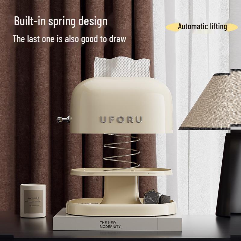 Chinese-Style Multi-Functional Tissue and Storage Box for Entrance and Living Room