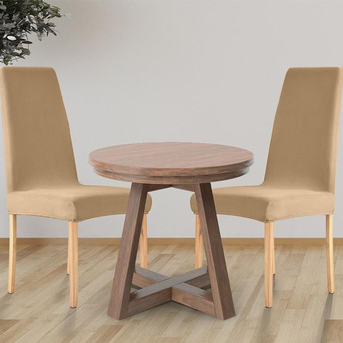 Cover For Chair Narrow Backrest Velvet Plush Thick Camel