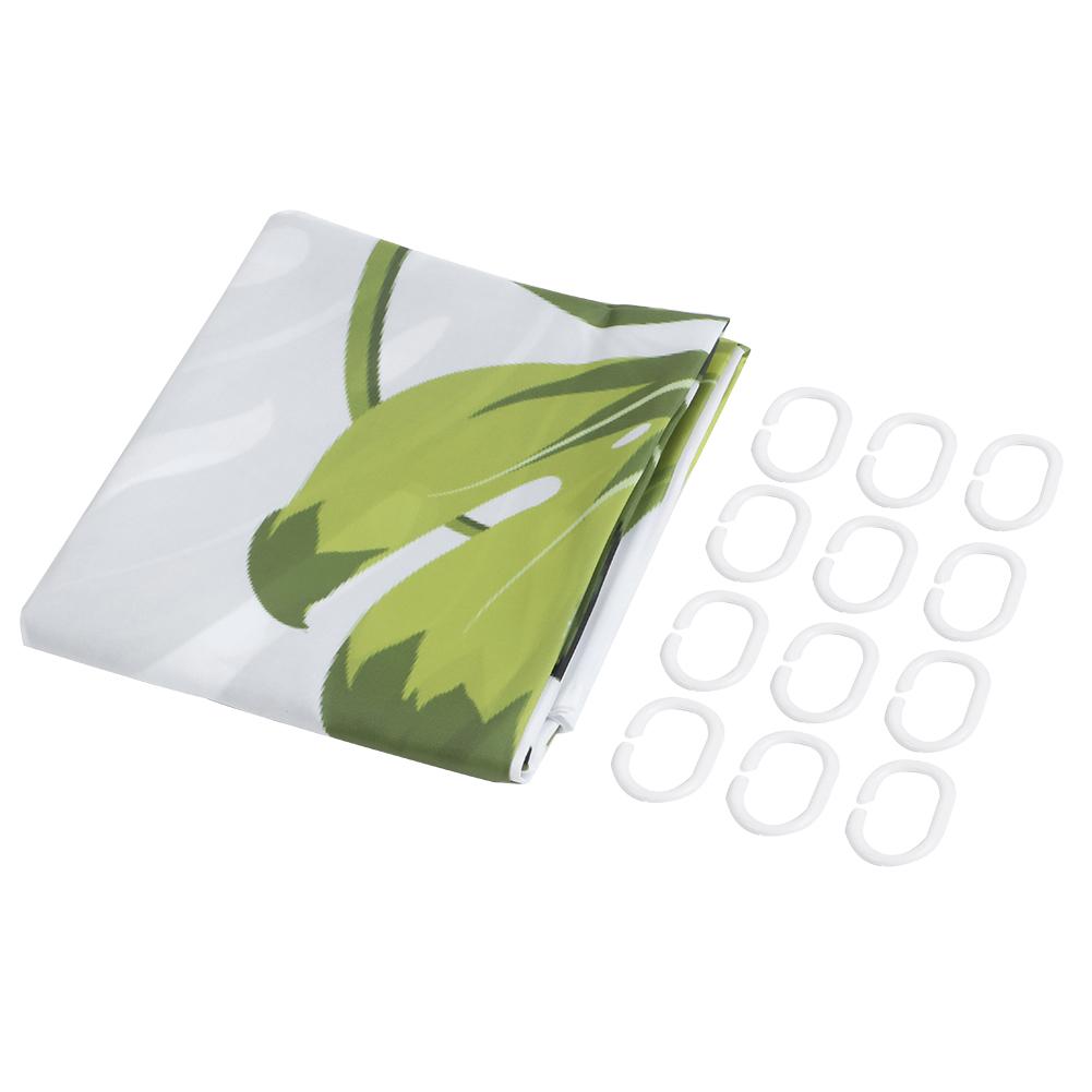 Household Punch Free Water Proof Mildew Proof Bath Shower Curtain Decoration Bathroom