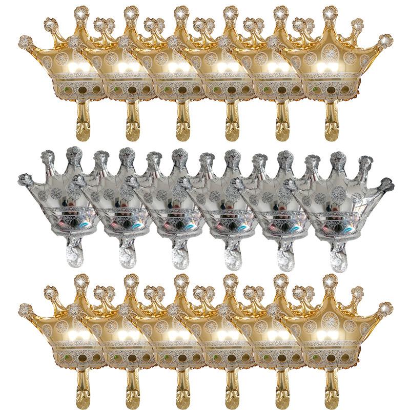 18PCS/PACK Size Crown Aluminum Film Balloon Party Decoration Set