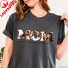 with Kids Names Unique Happy Mothers Day Gift for Family Tee Custom Photo Simple Letters Graphic Tshirts Regular Short Sleeve