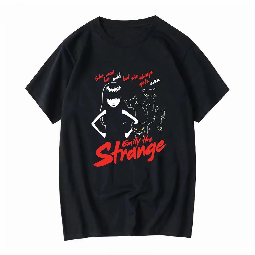 Interesting Retro American Loose Cotton T Shirt for Men and Women Literature and Art Small Group Short-sleeved All The Fall Wear