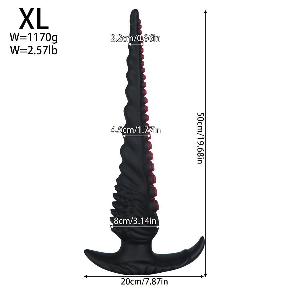 Extra Long Octopus Anal Plug - Wearable SM Toy with Alien Tentacles, Anal Whip Dildo for Unisex Rear Stimulation Adult Sex Toy