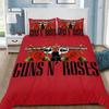 2/3 stuks Rock Band G-Guns N R-Roses beddengoedset, dekbedovertrek en kussenslopen, woonkamer slaapkamer decoratie, cadeau voor jongens en meisjes