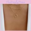 Geometric Alloy Chunky Chain Necklace With Round Pendant For Women Summer