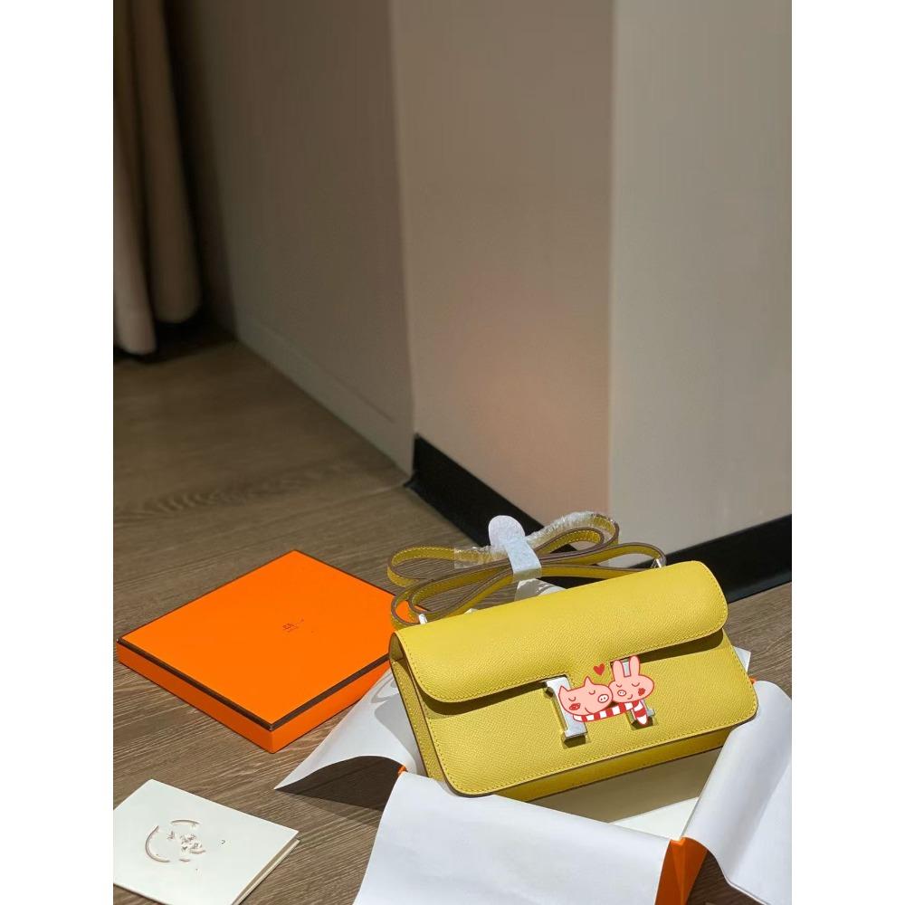 Ep Palmprint Top Layer Cowhide Horizontal Plate Light Luxury Style Single-shoulder Crossbody Women's Bag