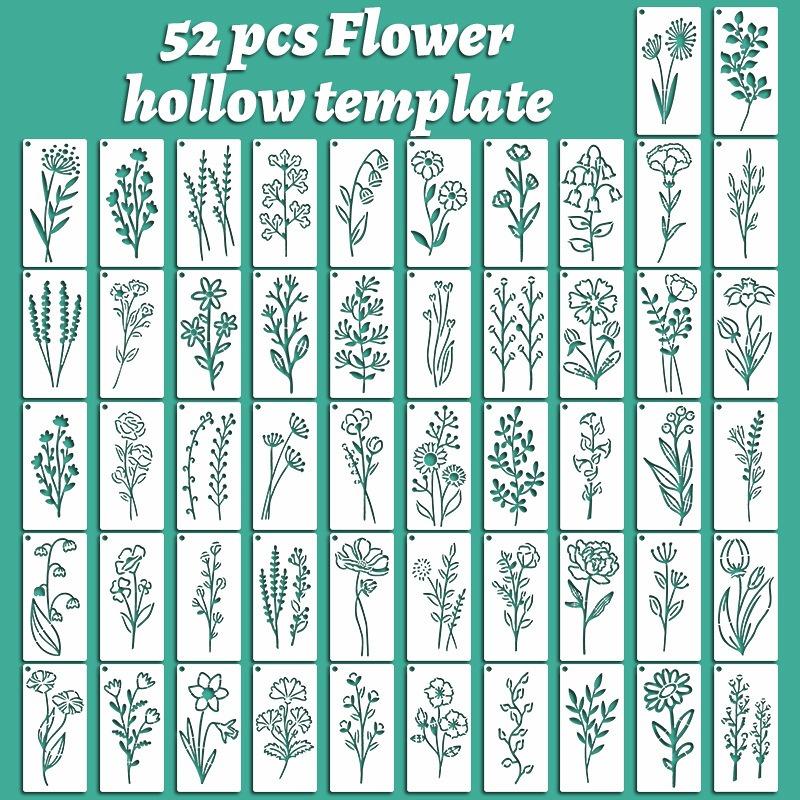 Wildflower Painting Template  Reusable Painting  Flowers and Plants  Inkjet Pet Graffiti  Washable