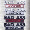 BAD ASS  Edition Metal Car Stickers Applicable to Car Fender Bumper Rear Window Full Body Outline BAD ASS Logo Metal Badge