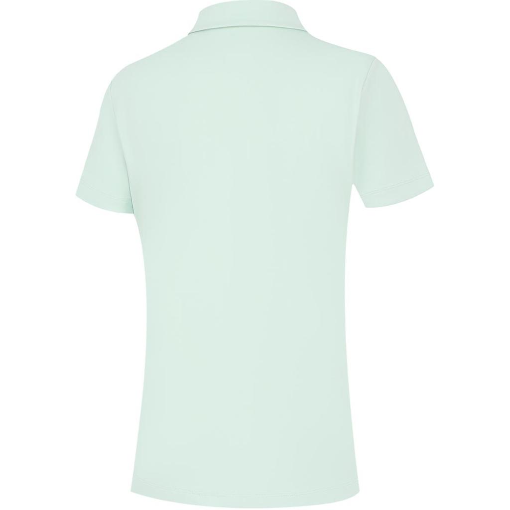 Li Ning Group Purchase Series Solid Color Comfortable Breathable Versatile Casual Sports Polo Shirt Women tops Light-Moss-Blue APLU190-5