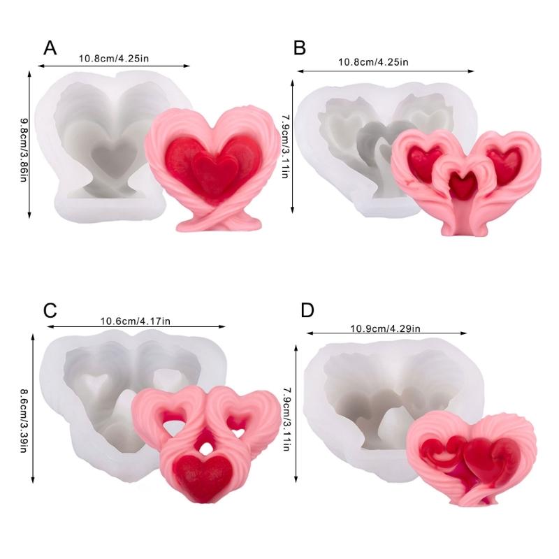 Multipurpose Love Theme Silicone Mould Crafting Decorative Candle for Couples and Event
