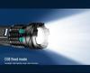 USB Rechargeable Multi-Functional White Laser Flashlight with Side Red and Blue Warning Lights